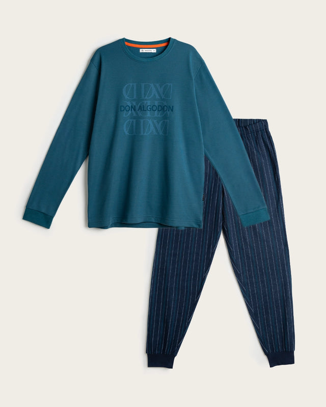 Pijama Largo Hombre Hickory - Azul Pizarra