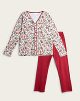 Pijama Largo Mujer Cachemire - Rojo carmesí