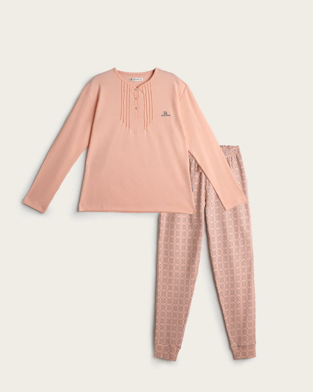 Pijama Largo Mujer Yantra - Salmón claro