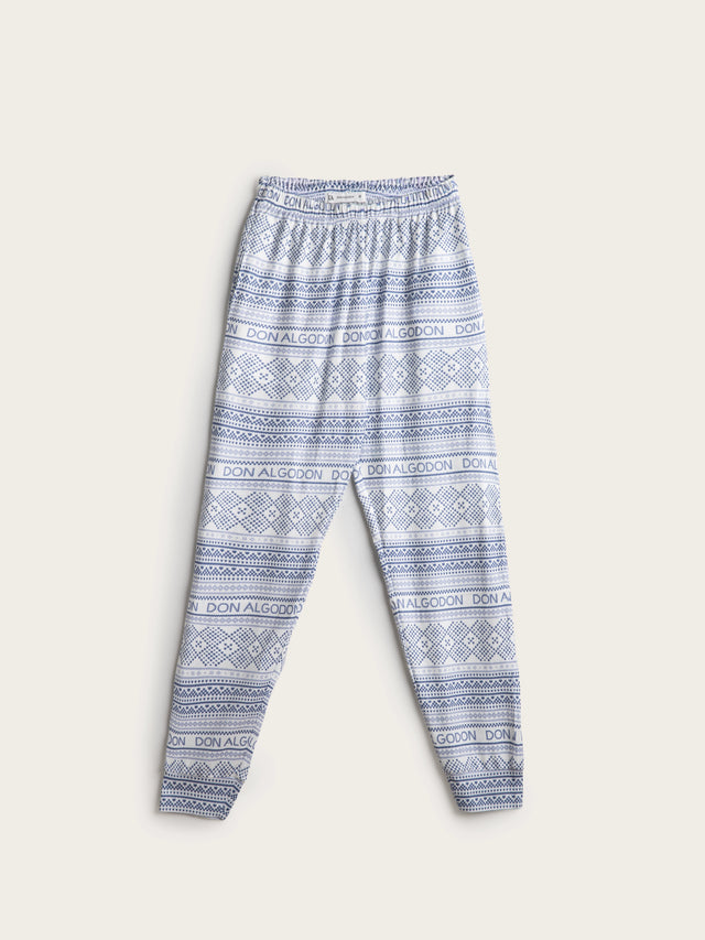 Pijama Largo Mujer Snow - Azul