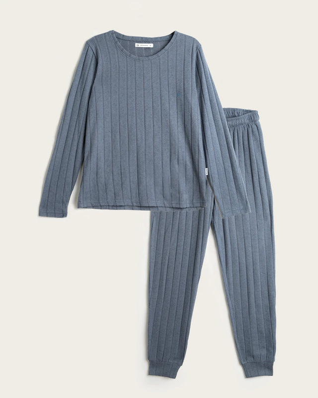Pijama Largo Mujer Home - Gris