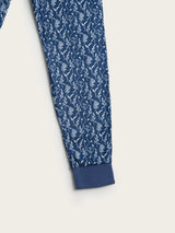 Pijama Largo Mujer Plant - Azul