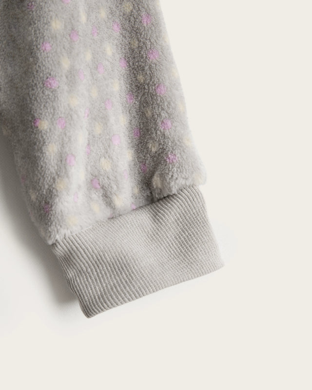 Bata Corta Niña Dot - Gris