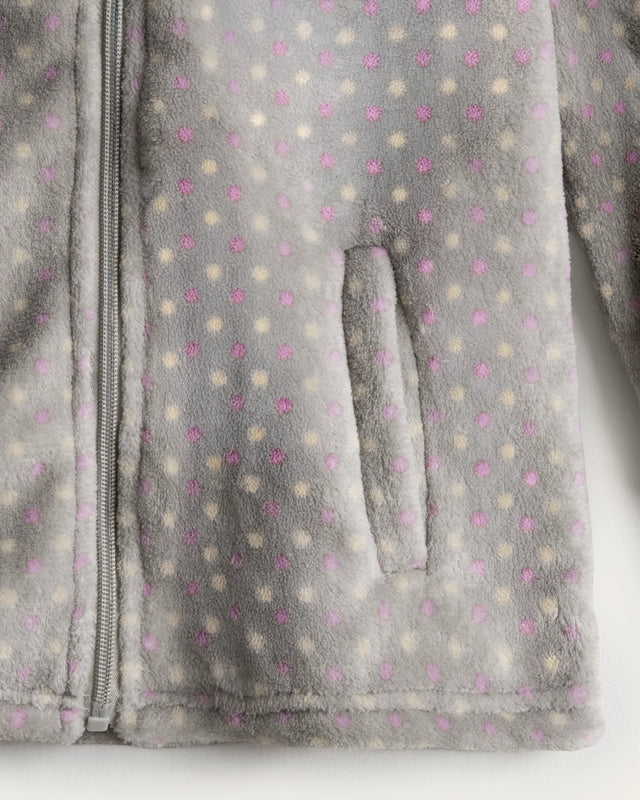 Bata Corta Niña Dot - Gris