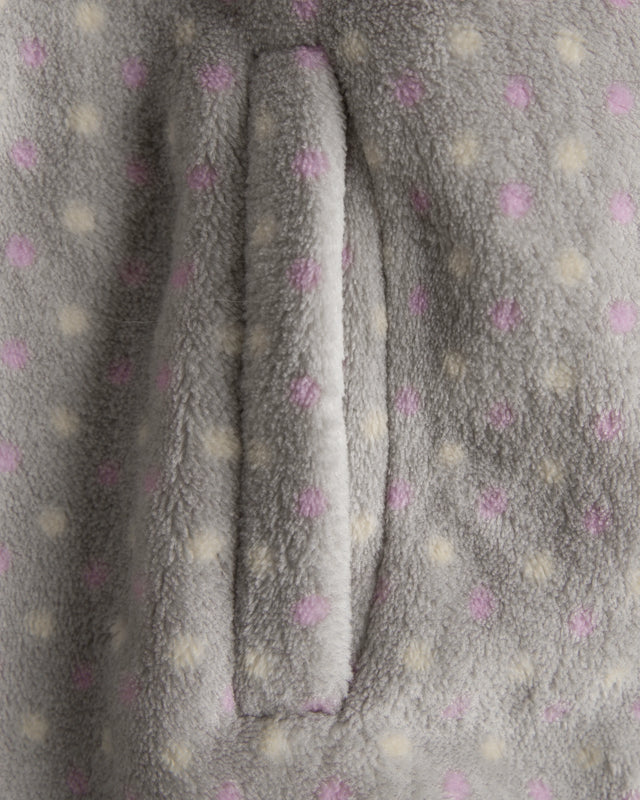 Bata Corta Niña Dot - Gris