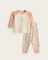 Pijama Largo Niña Gala - Crema