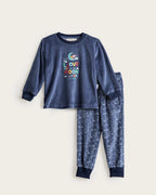 Pijama Largo Coralina Niño - Azul Marino