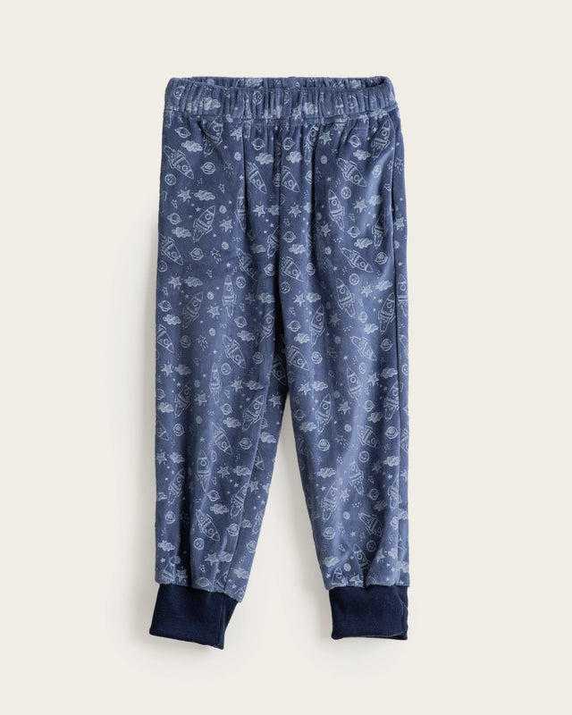 Pijama Largo Coralina Niño - Azul Marino