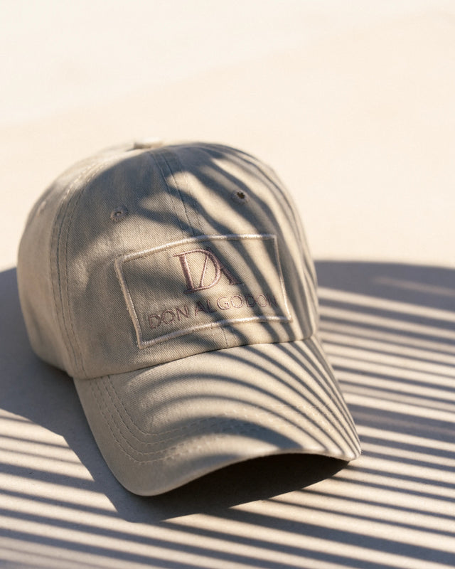 Adjustable Label Baseball Cap - Cotton - Cream