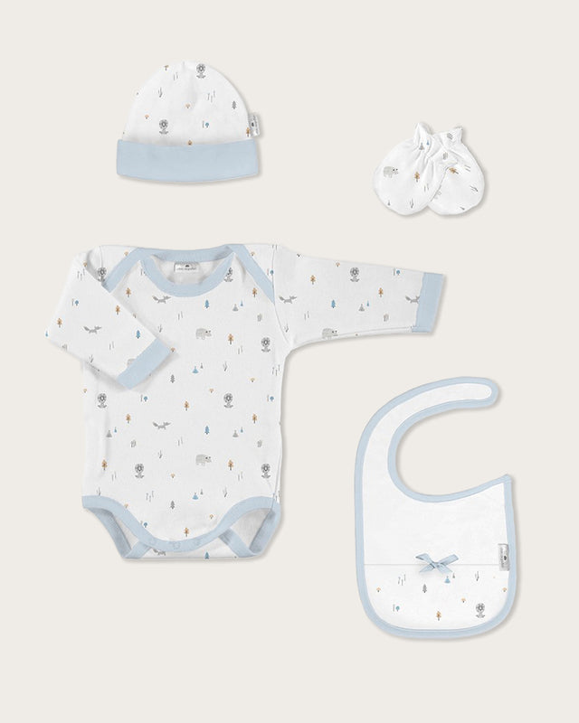 Set Bebé 5 Piezas Animales Fox - Azul Bebé