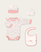 Set Bebé 5 Piezas Flores Botánico - Rosa Bebé
