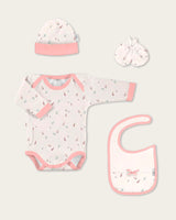 Set Bebé 5 Piezas Flores Botánico - Rosa Bebé