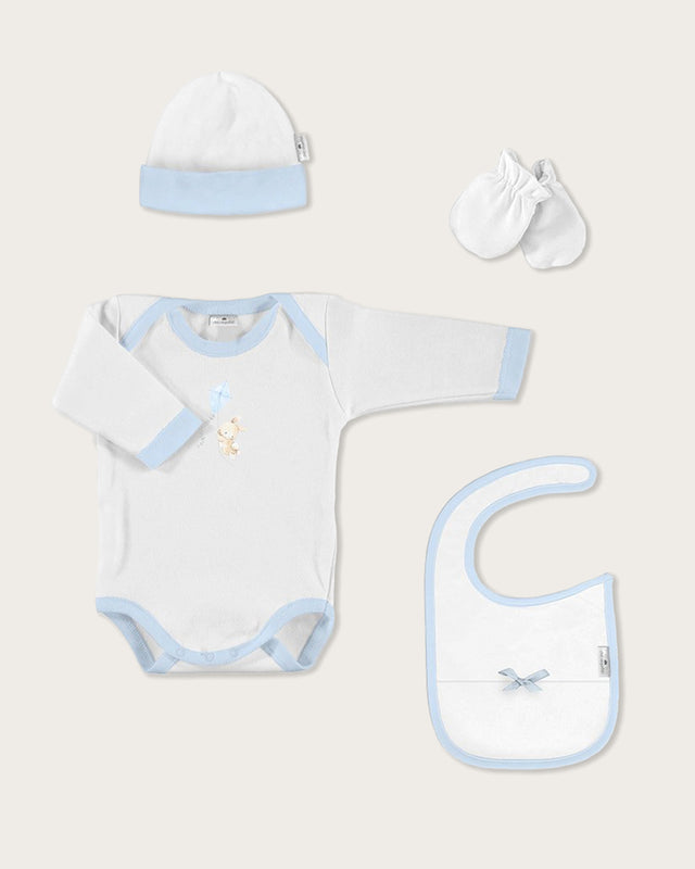 Set Bebé 5 Piezas Conejito Cometa - Azul Bebé