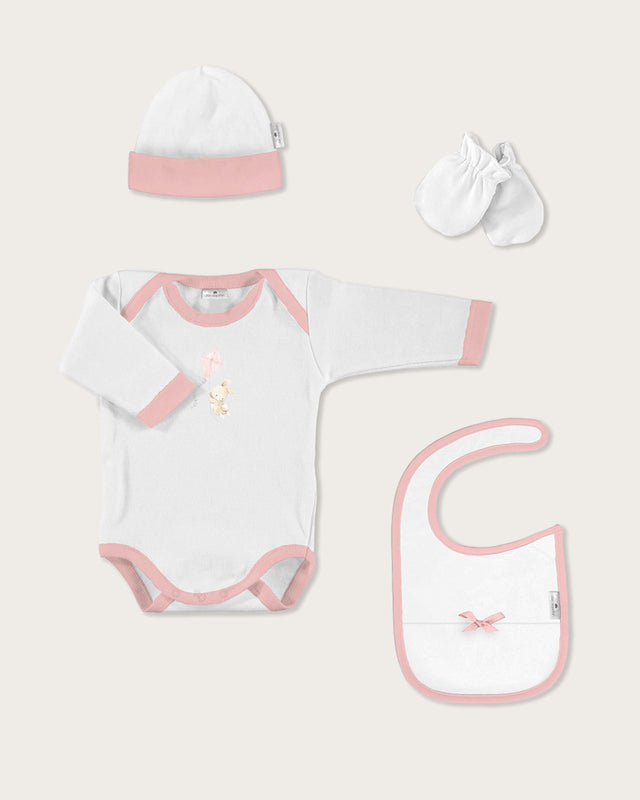 Set Bebé 5 Piezas Conejito Cometa - Rosa Bebé