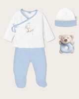 Set Bebé 4 Piezas Oso - Azul Serenity