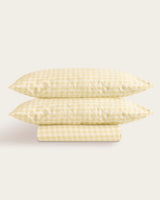 Housse de couette Elia imprimée Coton - 150 fils - Jaune