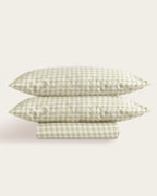 Dúo Nórdico Estampado Elia Algodón - 150 Hilos - Verde