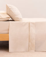 Juego de Sábanas Argos - Algodón 200 hilos - Beige