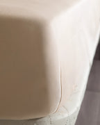 Sábana Bajera Satén Elba - 300 Hilos - Beige
