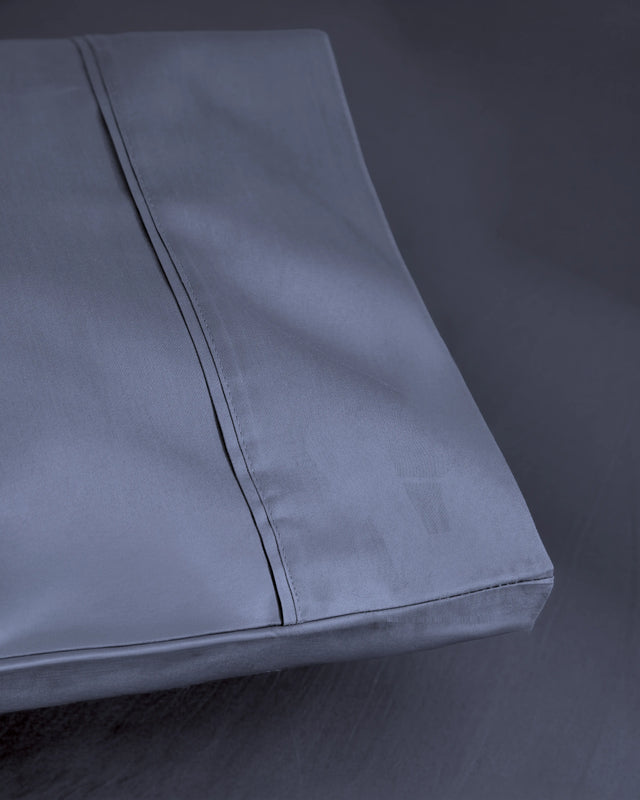 Funda de Almohada Satén Elba - 300 Hilos - Azul Petróleo