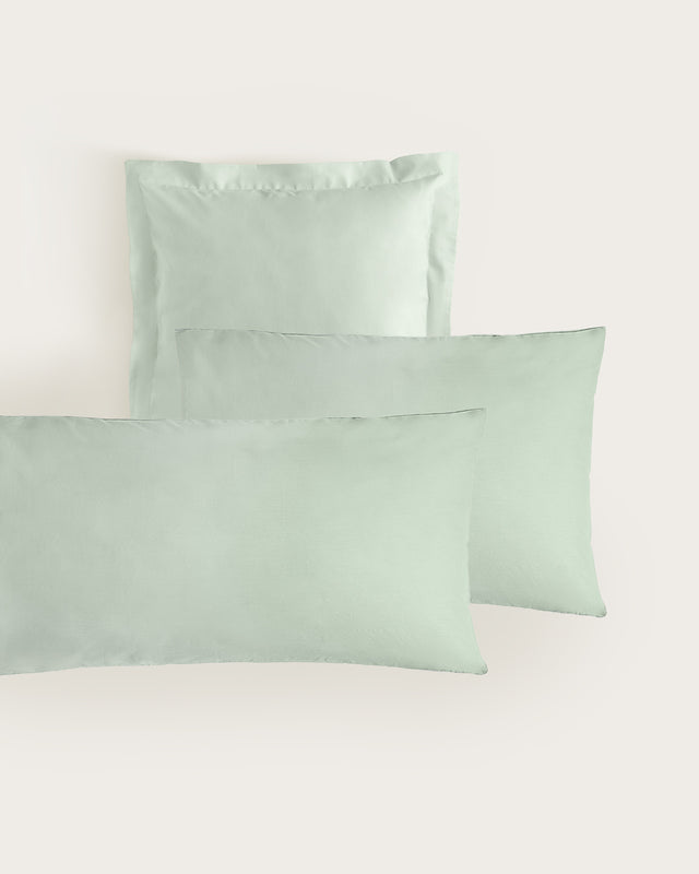 Taie d'oreiller en percale - Coton 180 fils - Vert Mer