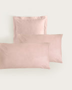 Funda de Almohada Percal - Algodón 180 hilos - Rosa Palo