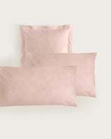 Funda de Almohada Percal - Algodón 180 hilos - Rosa Palo