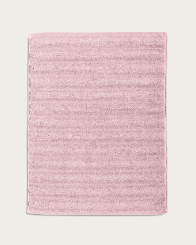 Tapis de bain Ribs - 100 % coton 1000 g/m² - Rose Craie