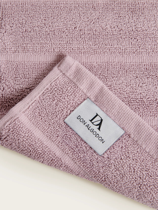 Tapis de Bain Ribs - Coton 1000 g/m² - Mauve