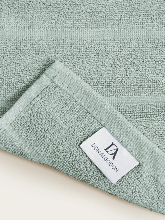 Tapis de Bain Ribs - Coton 1000 g/m² - Aqua