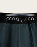 Caleçon Boxer Classique - Coton - Marine/Vert