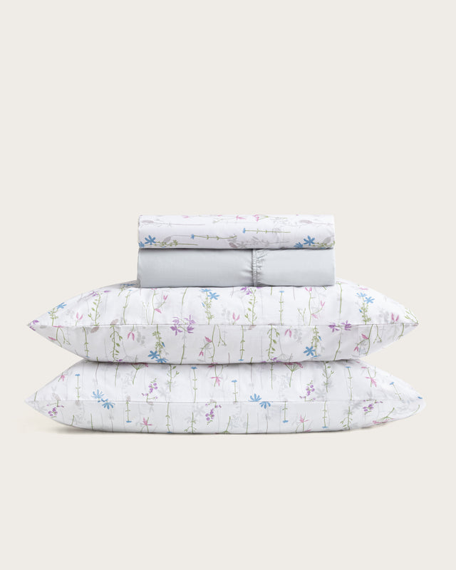 Juego de Sábanas Estampadas Lirela - Algodón 150 hilos - Gris