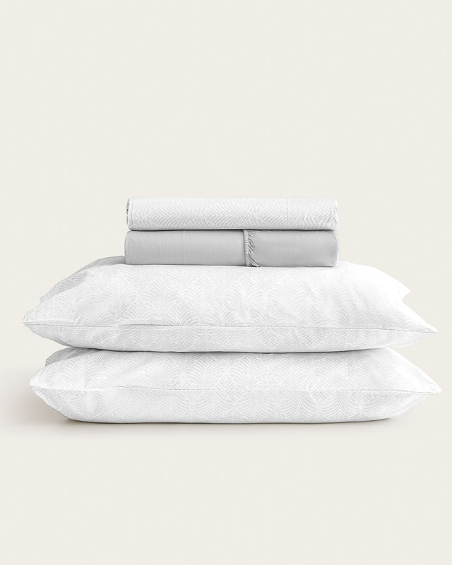 Juego de Sábanas Estampadas Galia - Algodón 150 hilos - Gris