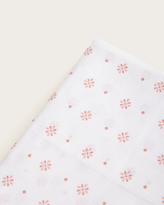 Vetra Printed Sheet Set - 150 Thread Count Cotton - Coral