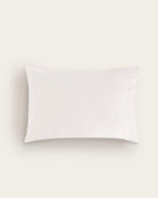 Funda de almohada de seda blanca para cama