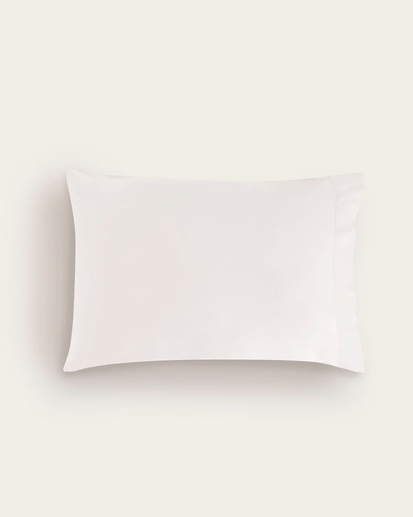 Funda de almohada de seda blanca para cama