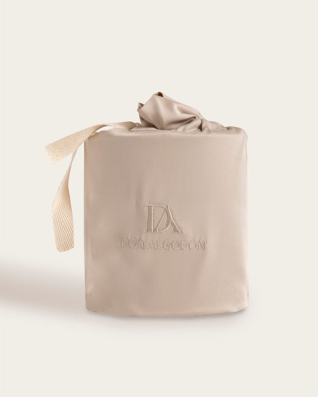 Funda de Almohada Seda de Bambú - Beige