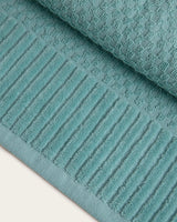 Juego de Toallas Jacquard Daphne - Algodón 500 g/m² - Aguamarina