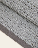 Juego de Toallas Jacquard Eliane - Algodón 550 g/m² - Gris