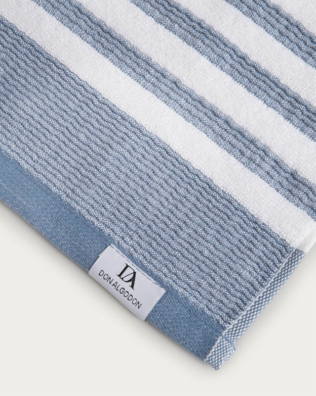 Juego de Toallas Jacquard Sophie - Algodón 550 g/m² - Azul