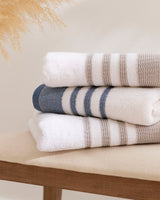 Juego de Toallas Jacquard Sophie - Algodón 550 g/m² - Azul