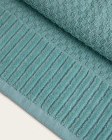 Juego de Toallas Jacquard Daphne - Algodón 500 g/m² - Aguamarina