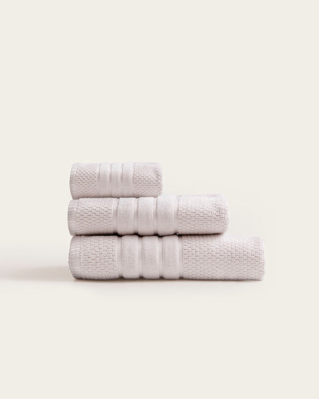 Jacquard Towel Set Juliet - 500 gsm Cotton - Sand