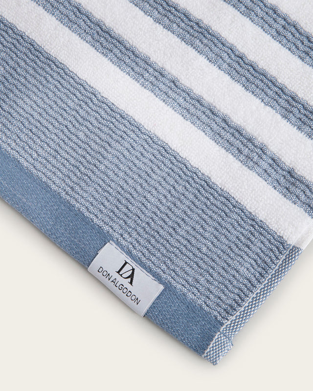 Juego de Toallas Jacquard Sophie - Algodón 550 g/m² - Azul