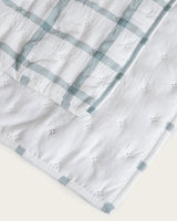 Colcha Hilo Tintado Noa - 100 g/m² - Aguamarina