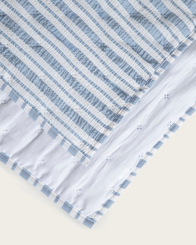 Colcha Hilo Tintado Sorel - 100 g/m² - Azul