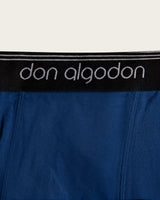 Caleçon Boxer Classique - Coton - Gris Foncé/Bleu