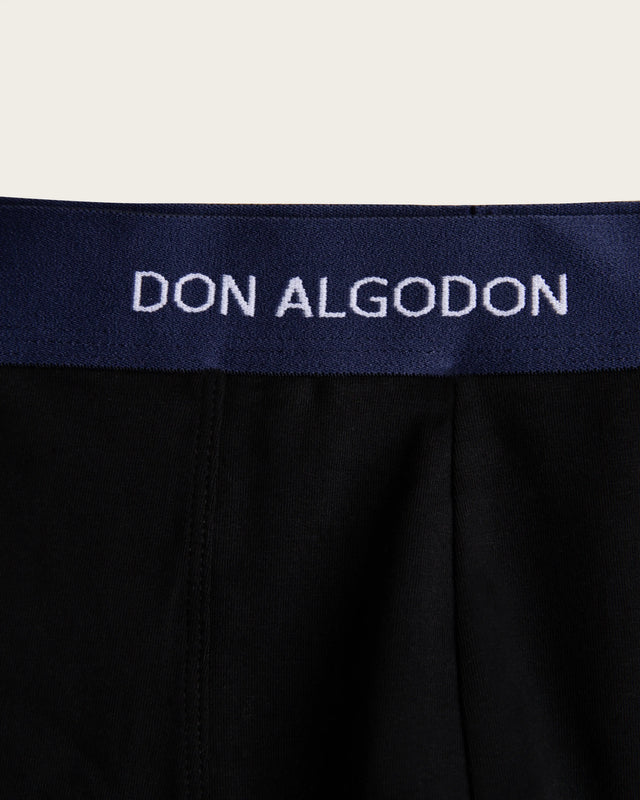 Boxer Briefs Washed Effect - Cotton - Royal Blue/Beige