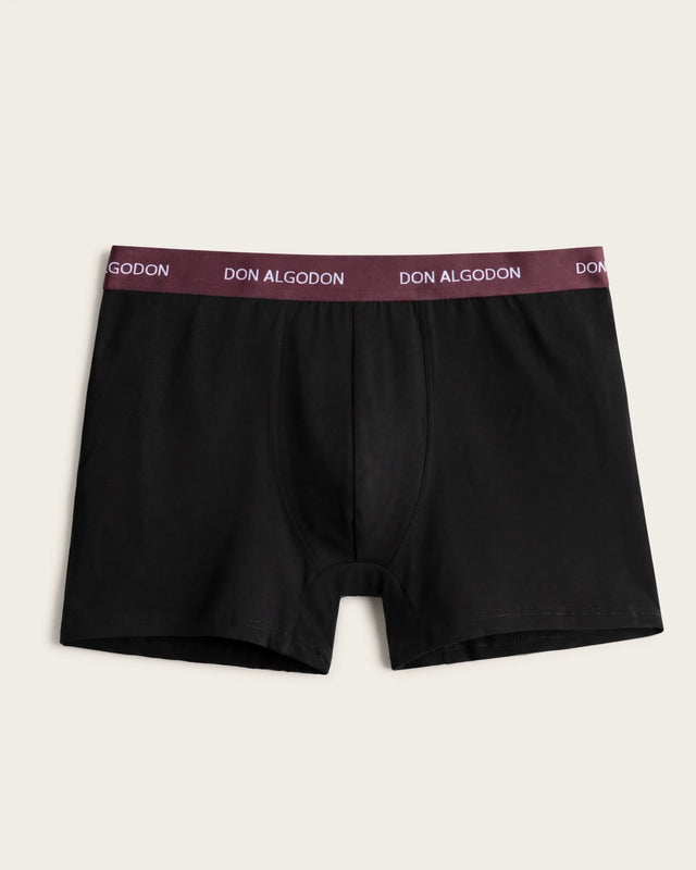 Powder-Effect Boxer Briefs - Cotton - Green/Maroon