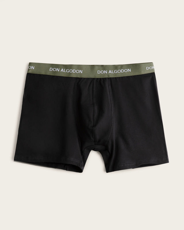 Powder-Effect Boxer Briefs - Cotton - Green/Maroon